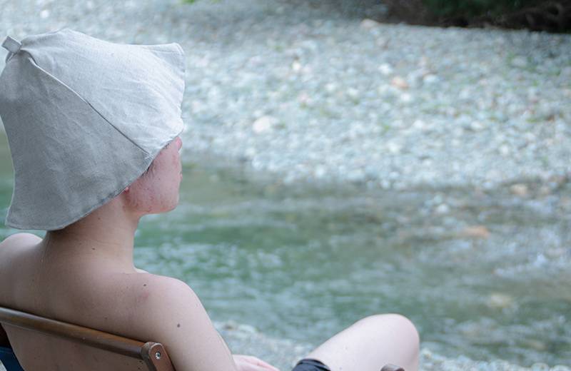 清流でクールダウン